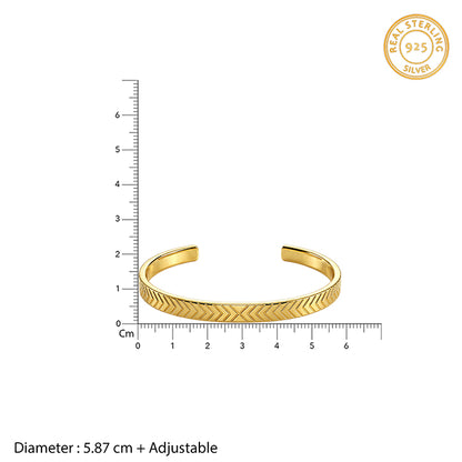 Golden Chevron Cuff Bracelet