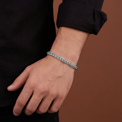 Silver Subtle Drip Bracelet For Him