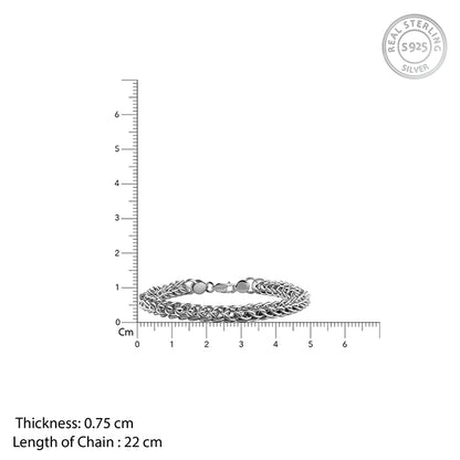 Silver Subtle Drip Bracelet For Him