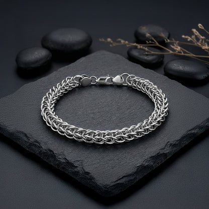 Silver Subtle Drip Bracelet For Him