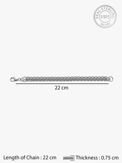 Silver Subtle Drip Bracelet For Him