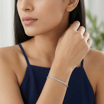 Silver Aurex Bolo Bracelet