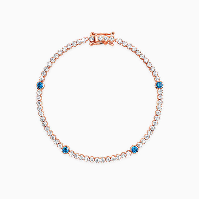 Rose Gold Shiney Tennis Bracelet