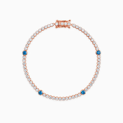 Rose Gold Shiney Tennis Bracelet