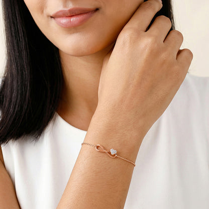 Rose Gold Love Slider Bracelet