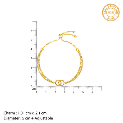 Kriti Sanon Golden Forever Link Heart Bracelet