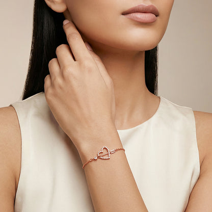 Rose Gold Heart Bracelet