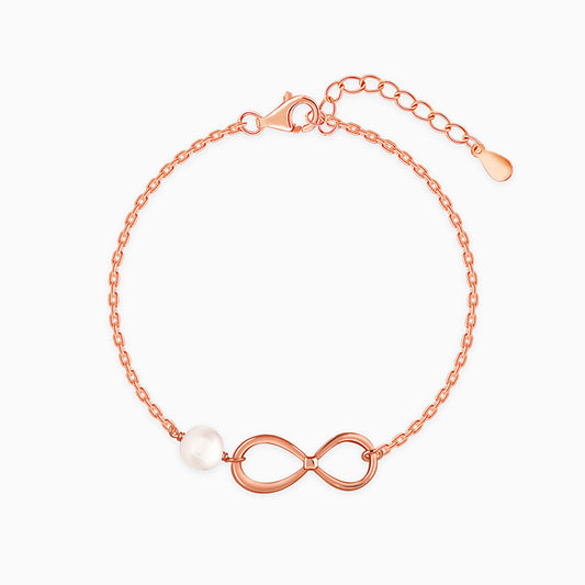 Rose Gold Pearl to Eternity Bracelet