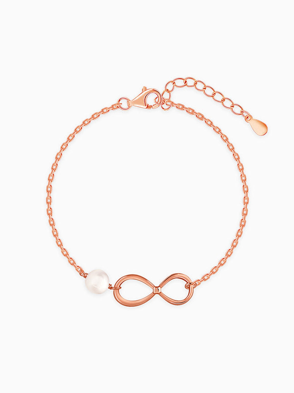 Rose Gold Pearl to Eternity Bracelet