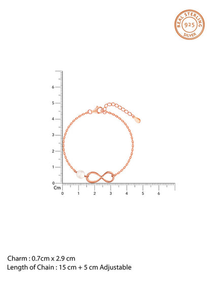 Rose Gold Pearl to Eternity Bracelet