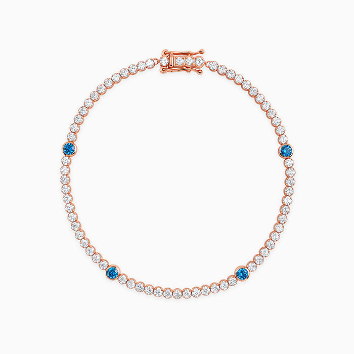 Rose Gold Shiney Tennis Bracelet