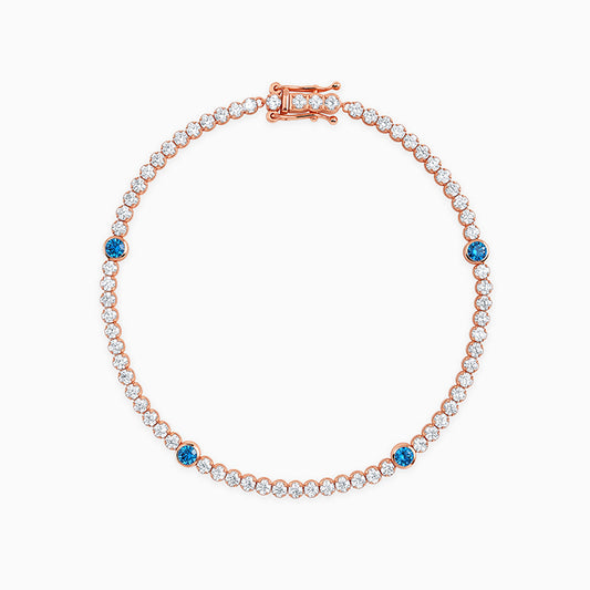 Rose Gold Shiney Tennis Bracelet