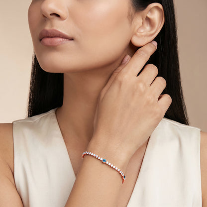 Rose Gold Shiney Tennis Bracelet