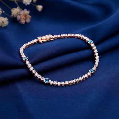 Rose Gold Shiney Tennis Bracelet