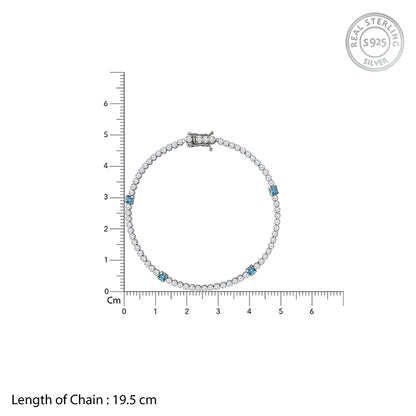 Silver Subtle Shine Tennis Bracelet (Size 19.5 cm)