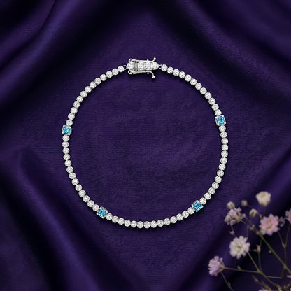 Silver Subtle Shine Tennis Bracelet (Size 19.5 cm)
