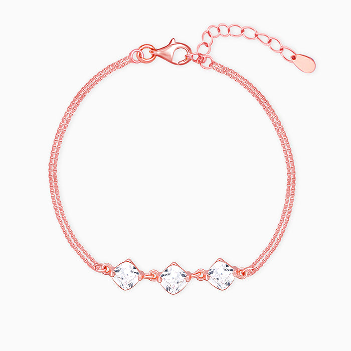 Rose Gold Sparkling Zircon Bracelet - Image 1