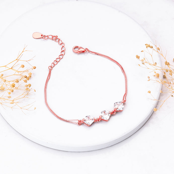 Rose Gold Sparkling Zircon Bracelet - view 2
