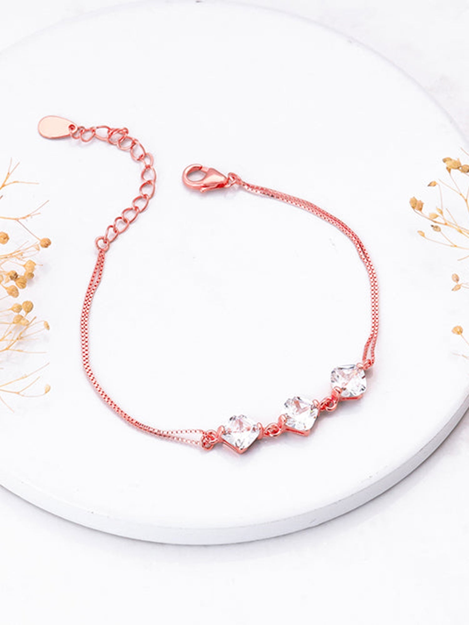 Rose Gold Sparkling Zircon Bracelet