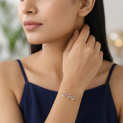 Golden Circular Grace Bracelet