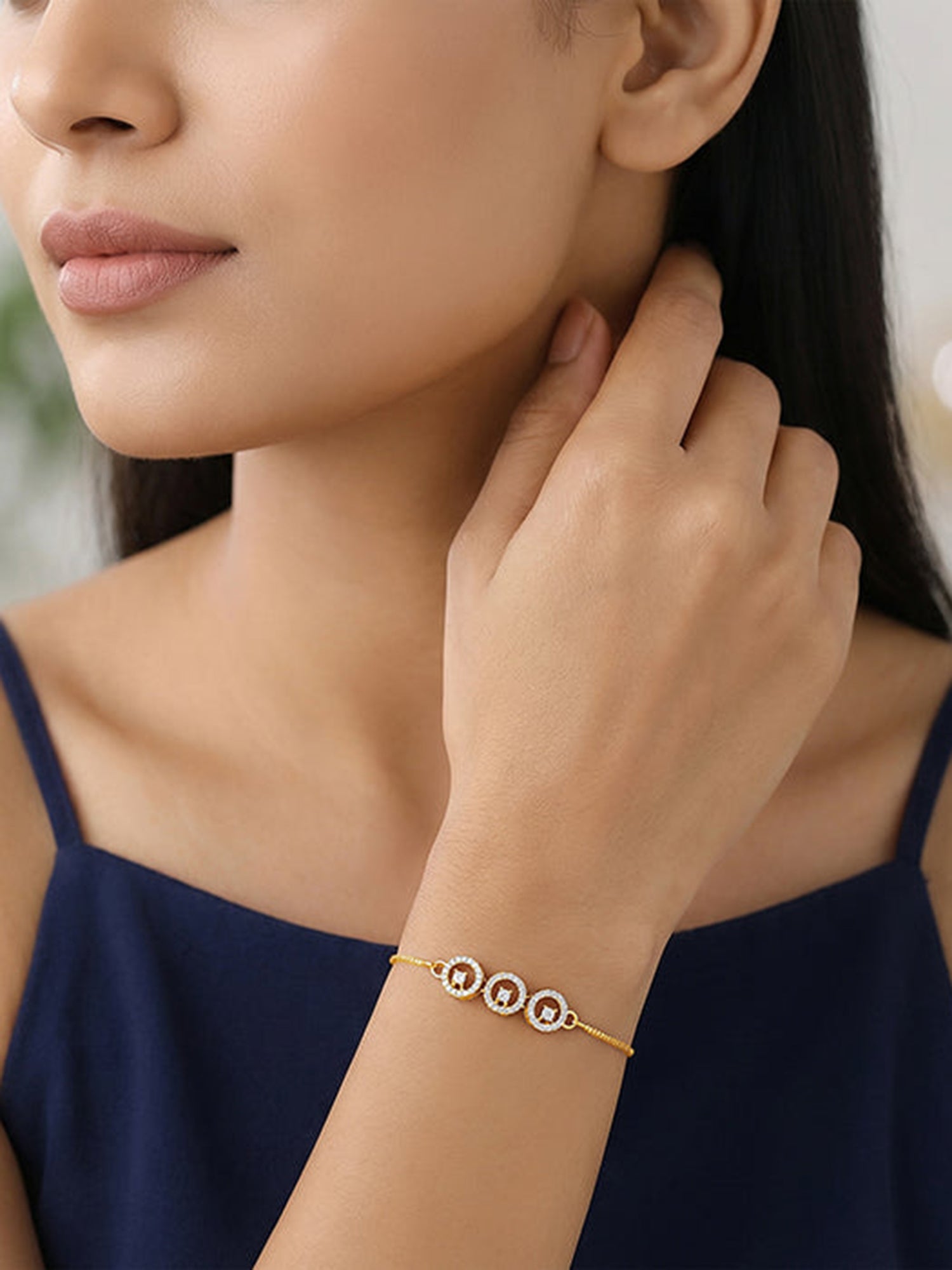 Golden Circular Grace Bracelet
