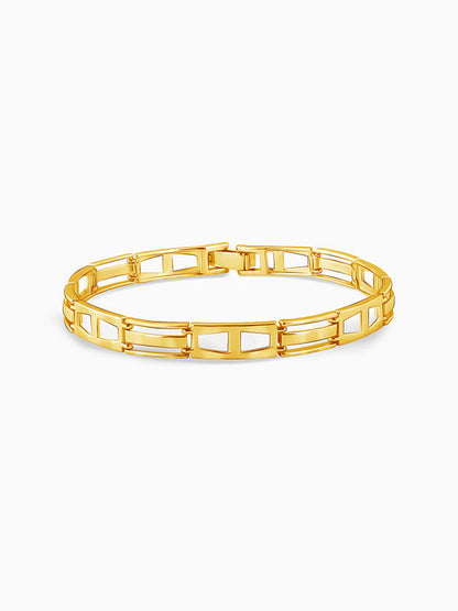 Golden Jazzy Link Bracelet For Him