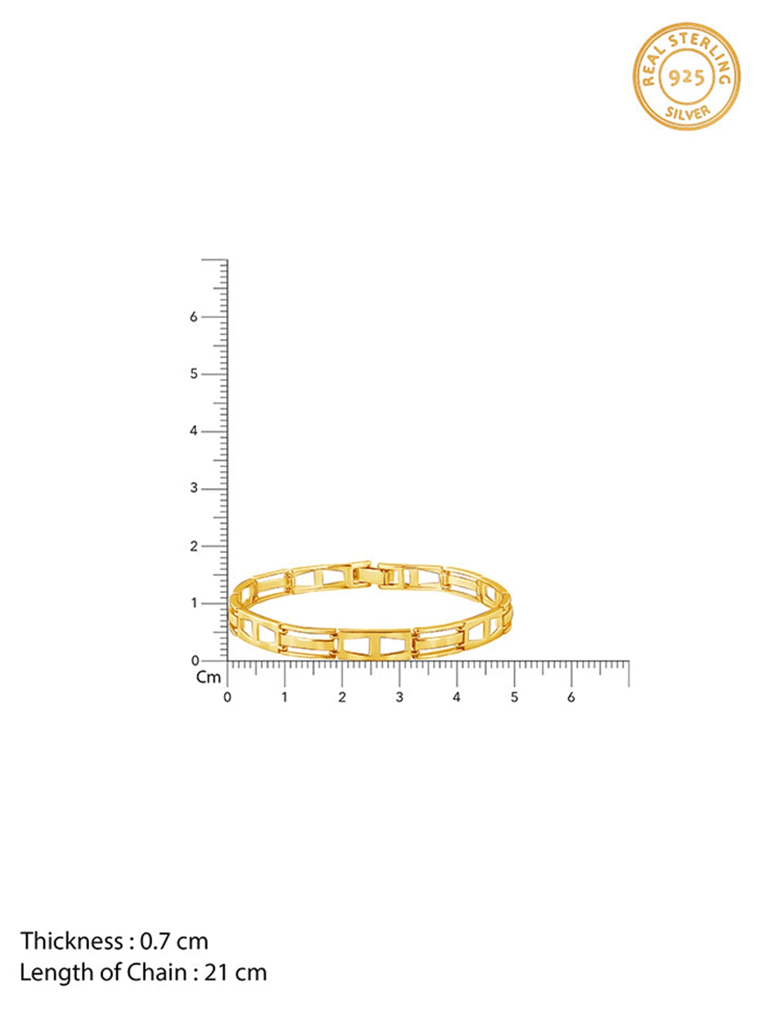 Golden Jazzy Link Bracelet For Him