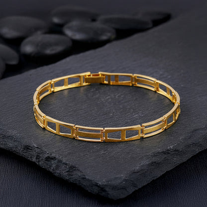 Golden Jazzy Link Bracelet For Him