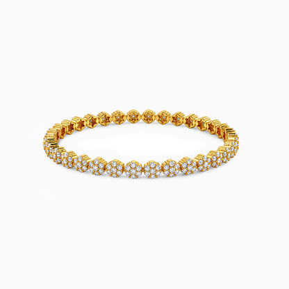 Golden Flower Cluster Bangle (Size 2.4)