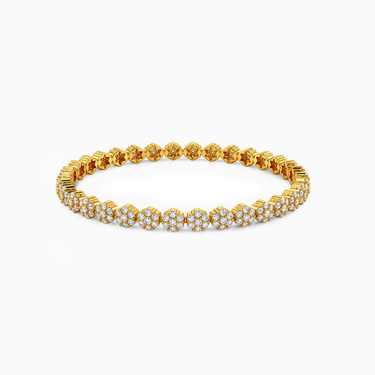 Golden Flower Cluster Bangle (Size 2.4)