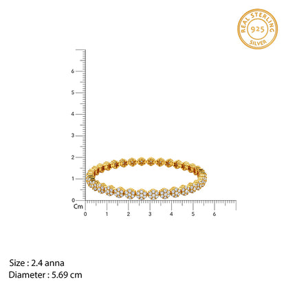 Golden Flower Cluster Bangle (Size 2.4)