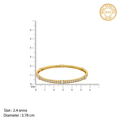 Golden Linear Spark Bangle (Size 2.4)