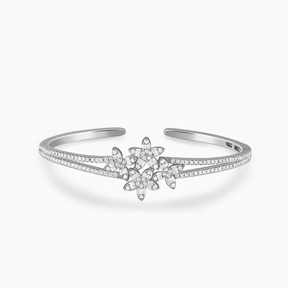 Silver Kensington Flora Cuff Bracelet