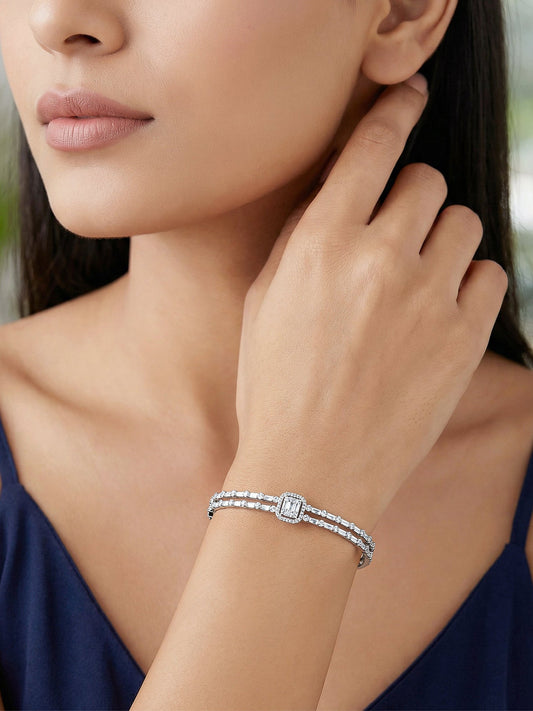 Silver Hanover Gleam Cuff Bracelet