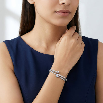 Silver Florence Cuff Bracelet