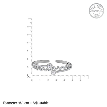 Silver Florence Cuff Bracelet