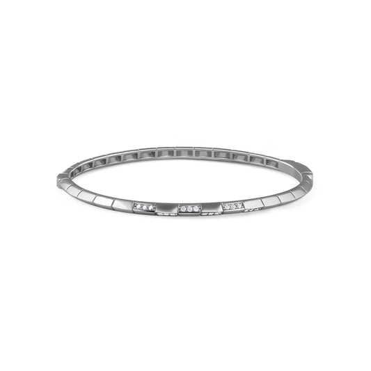 Silver Monaco Bangle Bracelet