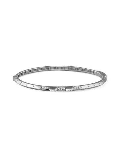 Silver Monaco Bangle Bracelet