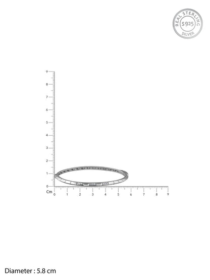 Silver Monaco Bangle Bracelet