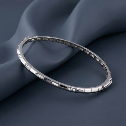 Silver Monaco Bangle Bracelet