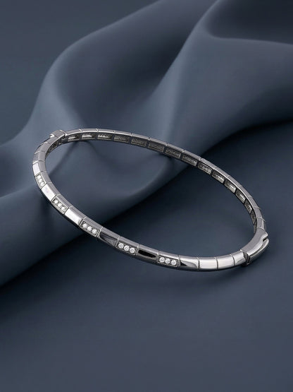 Silver Monaco Bangle Bracelet