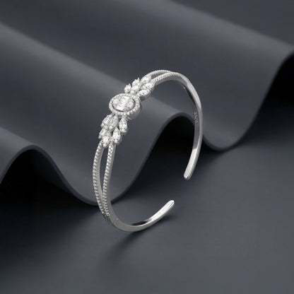 Silver Valois Cuff Bracelet