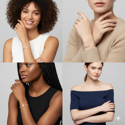 Rose Gold Dual Heart Bracelet