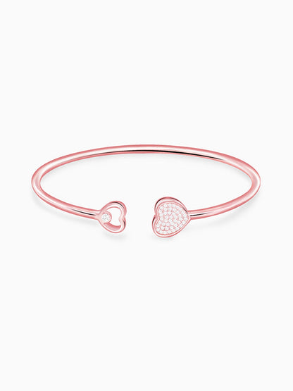 Rose Gold Dual Heart Bracelet
