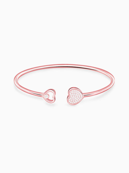 Rose Gold Dual Heart Bracelet