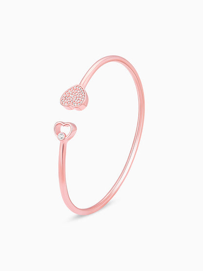 Rose Gold Dual Heart Bracelet