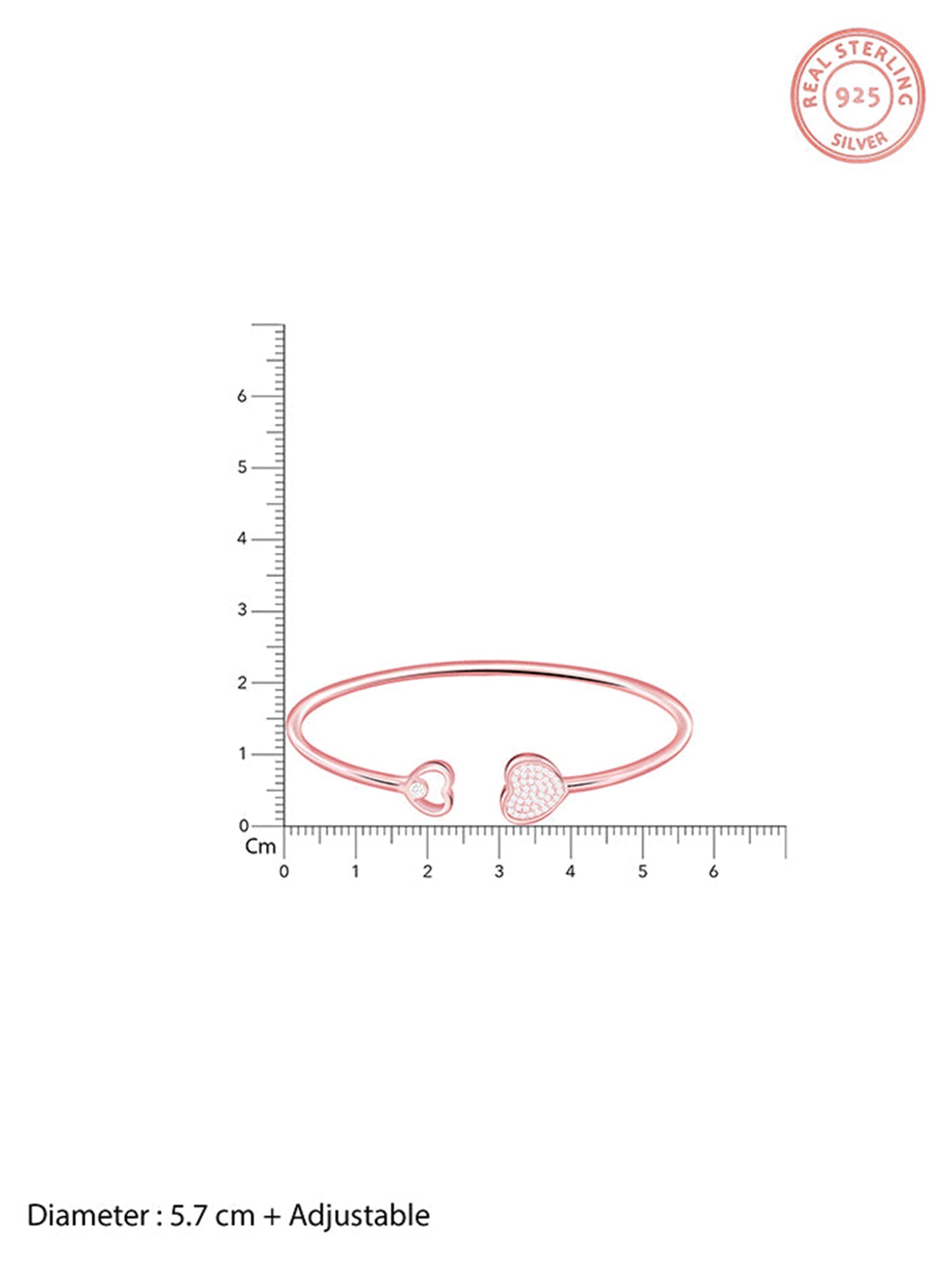Rose Gold Dual Heart Bracelet