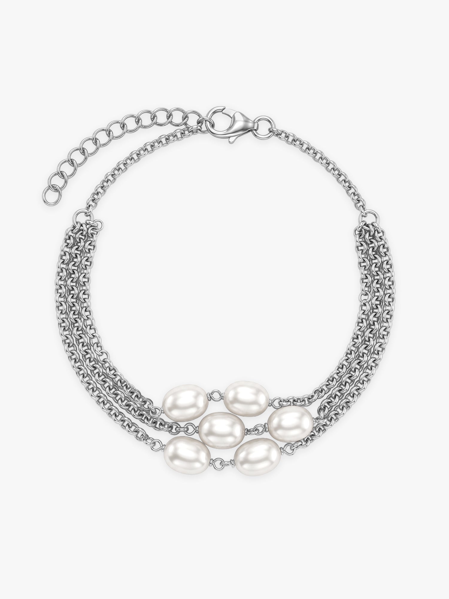 Silver Monroe Pearl Bracelet