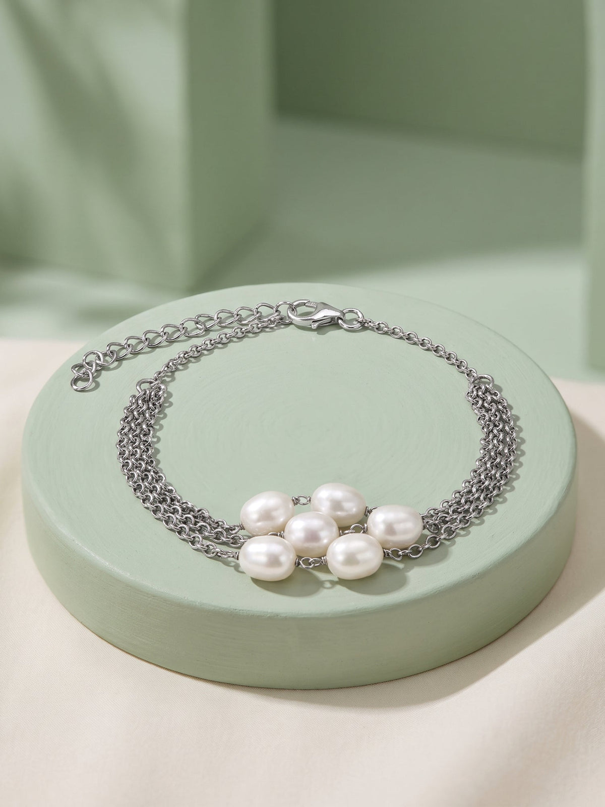 Silver Monroe Pearl Bracelet