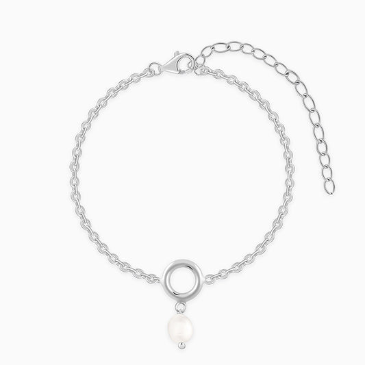Silver Audrey Baroque Pearl Bracelet